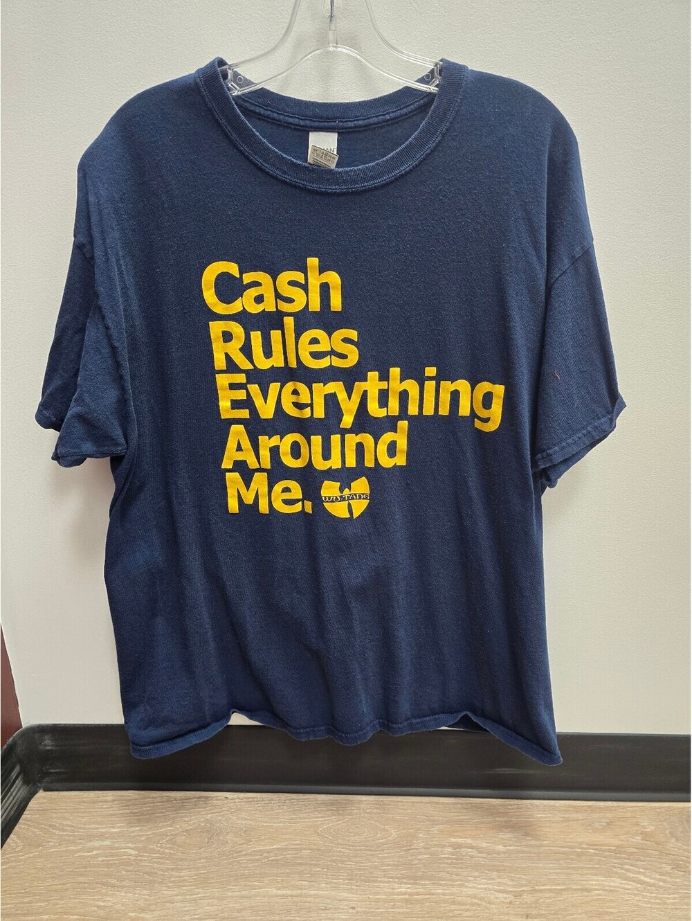 Wu-Tang Clan C.R.E.A.M. Cash Rules T-Shirt XL Navy Blue